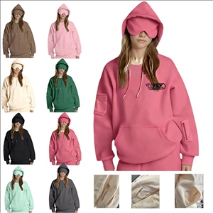 Polyester Unisex Hoodie With Eye Mask